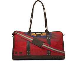 Дорожная сумка STS Ranchwear Crimson Sun из хлопка с кожаными деталями