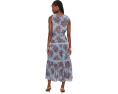 Ruffle Neckline Maxi Dress