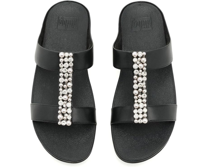 FitFlop Сланцы Fino с жемчугом и кристаллами
