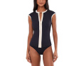 Seafolly Солнцезащитный топ Bandwave Cap Sleeve Sunvest