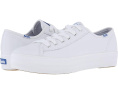 Кроссовки Keds Triple Kick Leather на платформе с кожаным верхом