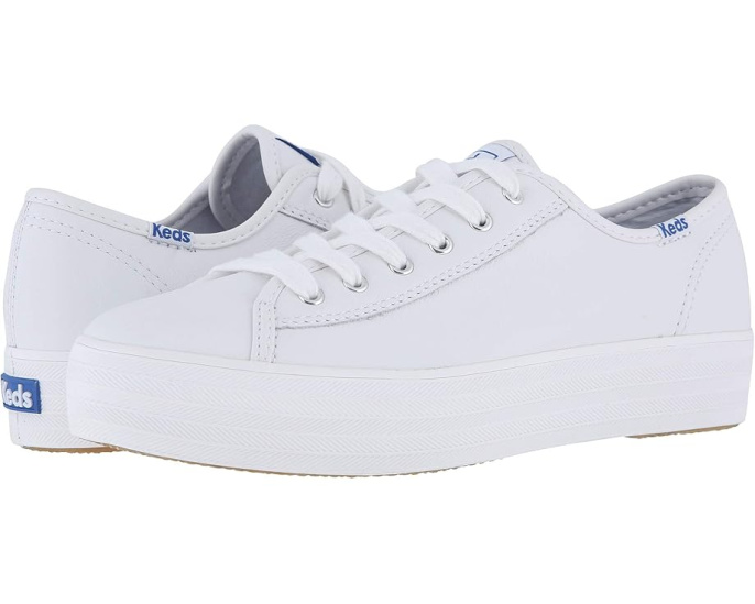 Кроссовки Keds Triple Kick Leather на платформе с кожаным верхом