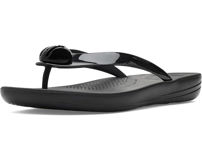 Шлепанцы iQushion Glossy Button FitFlop с резиновым верхом