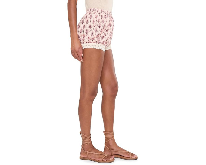 Шорты Free People Made You Blush Boxers с кружевной отделкой