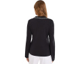 Блузка Lettuce Trim V-Neck Long Sleeve Button-Down от CeCe с V-образным вырезом