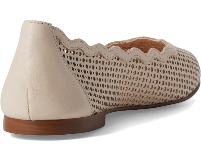 Балетки French Sole Nymph с перфорированной кожей и фигурным краем