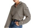 Куртка полузастежка-молния Madewell в полоску