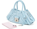 Маленький саквояж Marc Jacobs The Cristina из хлопка с деним-эффектом