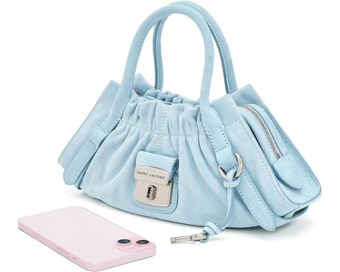 Маленький саквояж Marc Jacobs The Cristina из хлопка с деним-эффектом