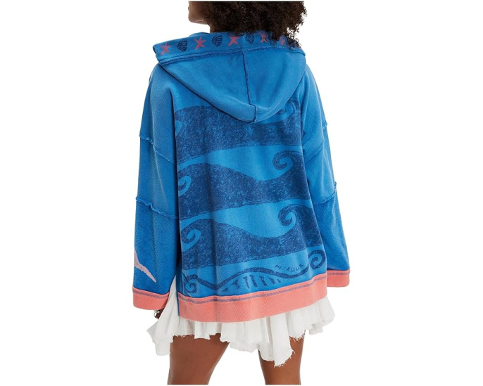 Свитер Free People Seashell Cardi с капюшоном молочного оттенка