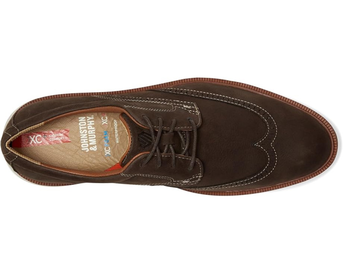 Johnston & Murphy Xc Parker Wingtip с водонепроницаемой кожей и противоскользящей подошвой