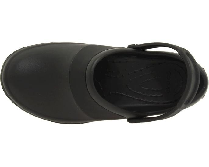 Клоги Crocs Mercy Work с цельной резиной черные