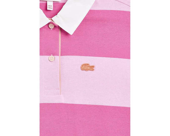 Поло Lacoste оверсайз с полоской для детей