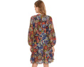 Dolman Sleeve One Tier Mini Dress with Self Belt