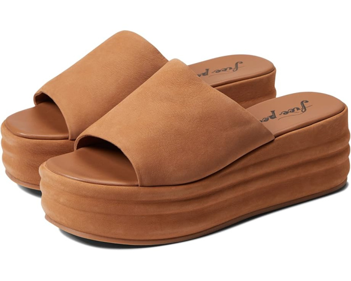 Сандалии Free People Harbor Flatform на платформе с кожаной стелькой