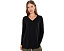 Petite Fine Stretch Jersey Knit V-neck Tunic