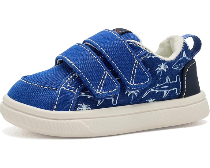 Кроссовки TOMS Cruz Double Strap с принтом акулы голубые