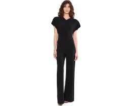 Комбинезон Norma Kamali Cap Sleeve с подплечниками и прямыми штанинами