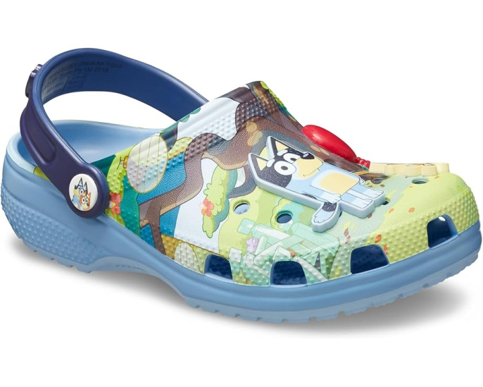 Детские сабо Crocs Bluey Classic Clogs с принтом и несъемными аксессуарами