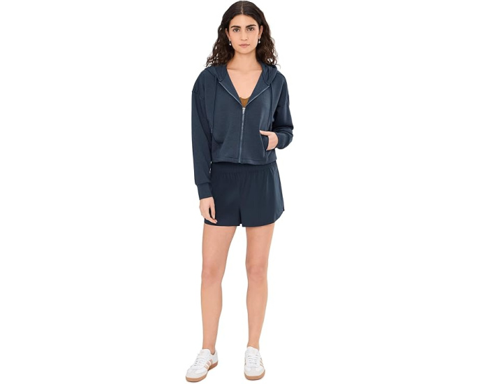 Худи Beyond Yoga Softspring Full Zip с капюшоном и плотной текстурой