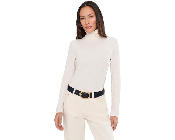 Водолазка Madewell Coverstitch с драпировкой из вискозного рубчика
