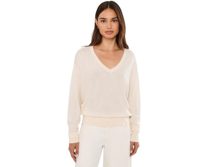 Modal-Silk-Blend V-Neck Sweater