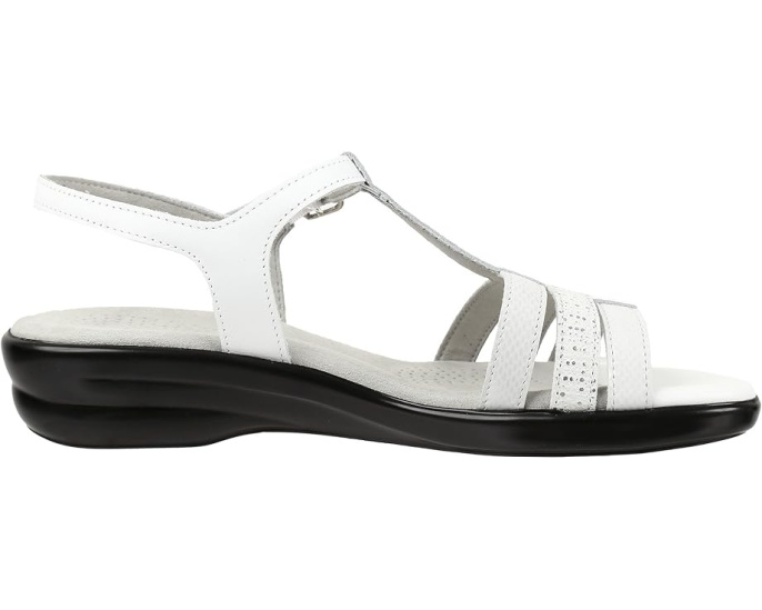 Сандалии SAS Capri T-Strap с регулируемой пряжкой и клином