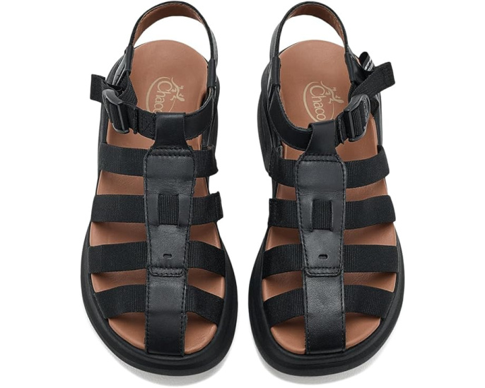 Сандалии Chaco Cushform Fisherman на платформе с кожаным верхом