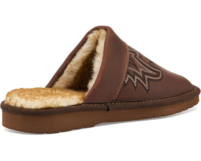 Тапочки Silversmith Exotic с квадратным носком и меховой отделкой Ariat