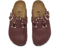 Клоги Birkenstock Boston Rivets с заклепками из замши перцового цвета