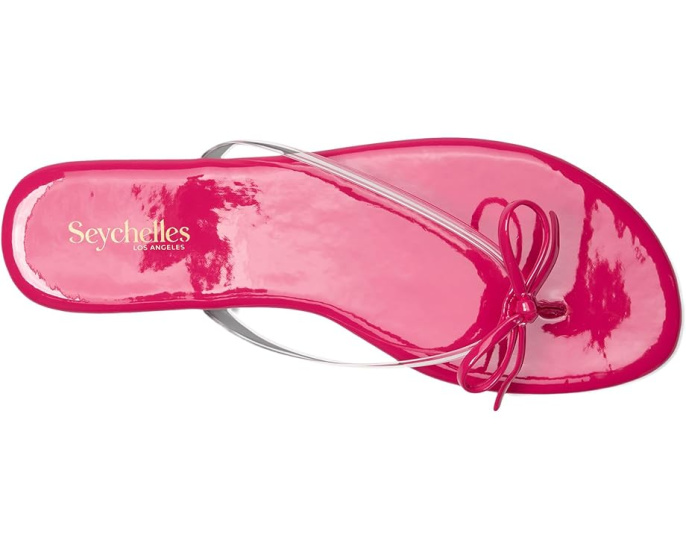 Сандалии Wish List Clear Patent V Leather от Seychelles с бантиком