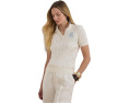 Хлопковый пуловер поло Cable Knit Cotton от Lauren Ralph Lauren
