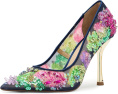 Блестящие туфли Blue by Betsey Johnson Netta с цветочным декором и острым носом