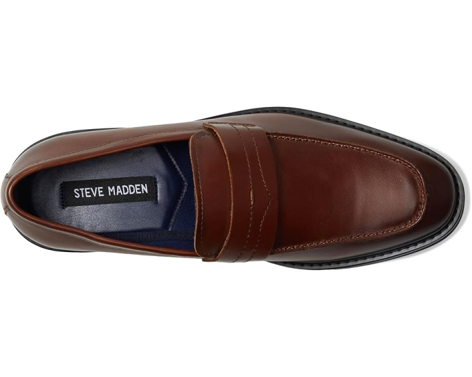 Лоферы Steve Madden Mammoth из кожи с квадратным каблуком