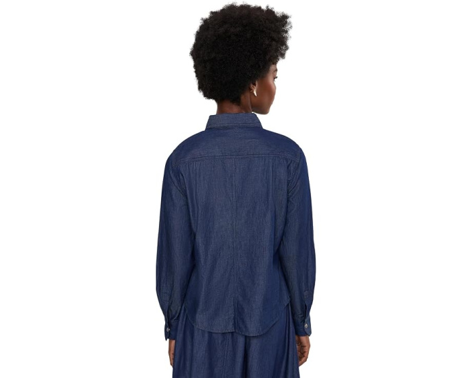 NIC+ZOE Джинсовая рубашка Drapey Denim Shirt