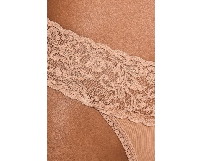 Трусы стринги Hanky Panky Supima Cotton Original Rise с кружевом 3 штуки