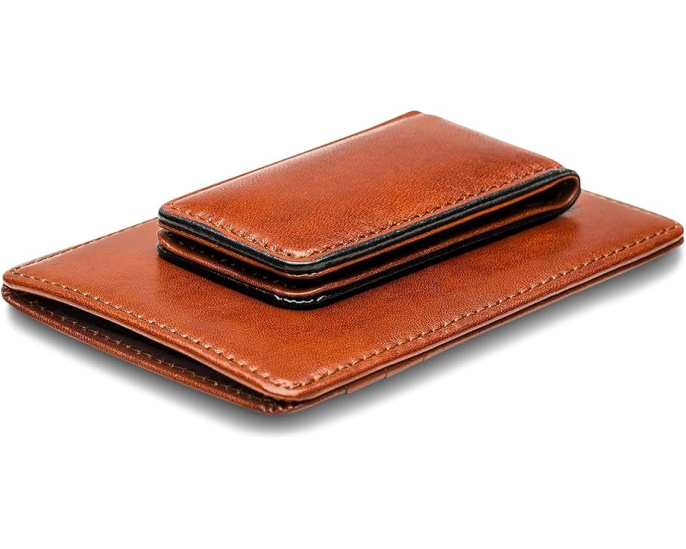 Bosca Front-Pocket Wallet кожаный кошелек Amber