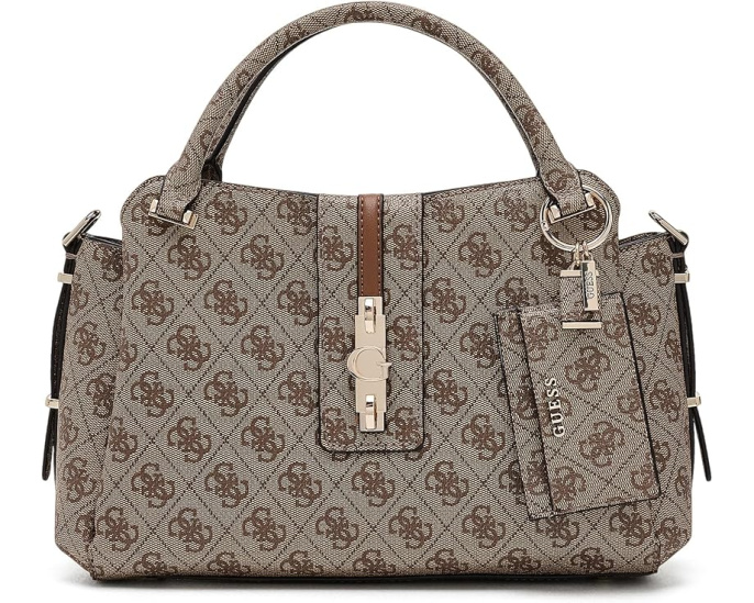 Сумка GUESS Yvonne Logo Girlfriend Satchel через плечо с клапаном