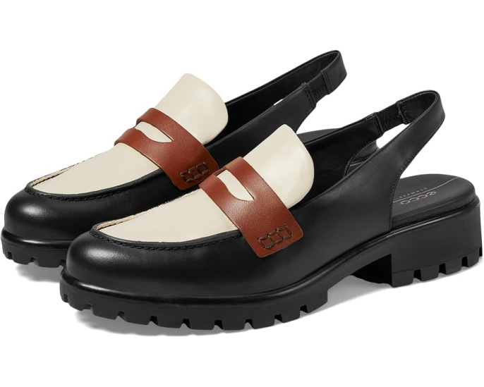 Лоферы ECCO Modtray Sling Back Penny с ремешком на пятке и резиновой подошвой