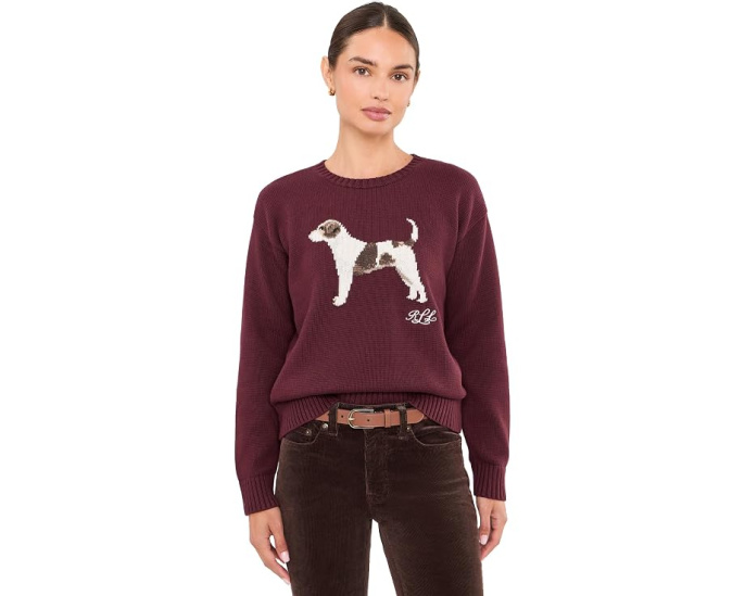 Свитер женский Lauren Ralph Lauren из хлопка с жаккардовым рисунком