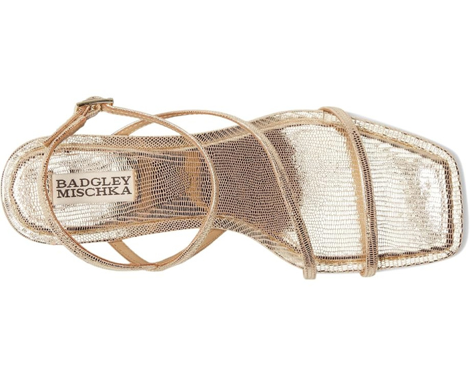 Badgley Mischka Gracelyn туфли на низком каблуке с ремешками и тиснением под змею