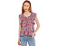 Топ с воланами и пеплумом Liverpool Petite Flutter Sleeve Peplum Woven с цветочным принтом
