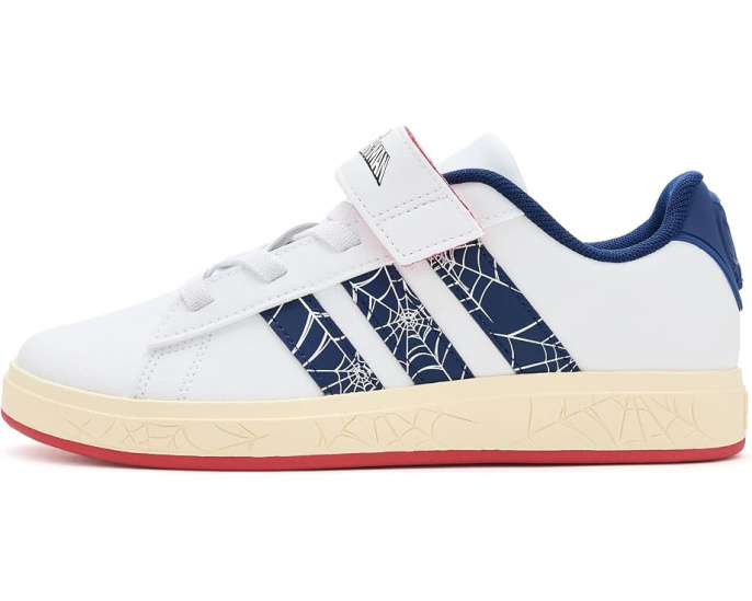 Кроссовки детские Marvel Grand Court Elastic Lace & Strap от Adidas серые
