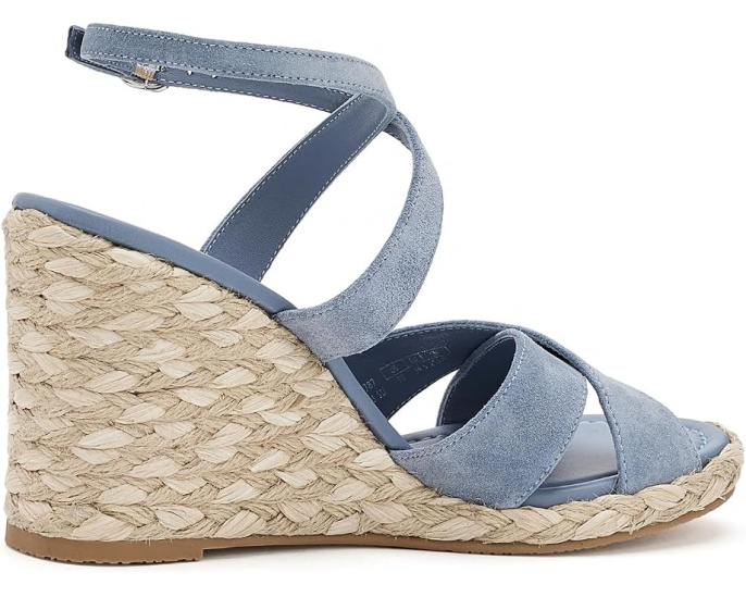Сандалии Stuart Weitzman Alyssa на танкетке из замши и кожи