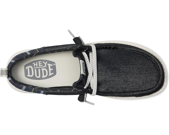 Hey Dude Wally Funk Striped Denim слипоны с джинсовым принтом