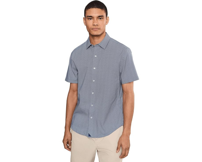 UNTUCKit рубашка Short Sleeve Lobo Performance Printed с коротким рукавом