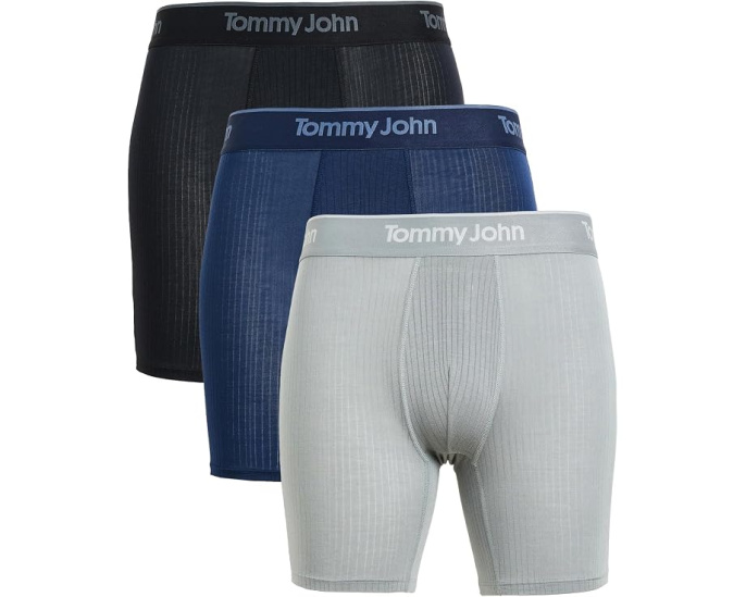 Набор из 3 боксеров Tommy John Luxe Rib с длиной 15 см и широким поясом