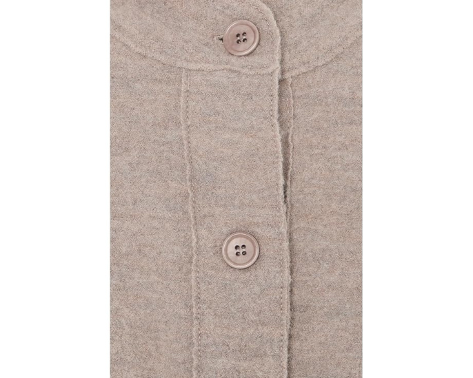 Lightweight Boiled Wool Stand Collar Jacket