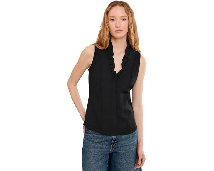 NIC+ZOE Petite Ruffled Around топ с рюшами по горловине