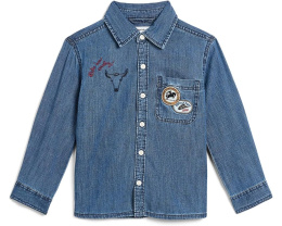 Джинсовая рубашка Denim Patch Shirt для детей от abercrombie kids